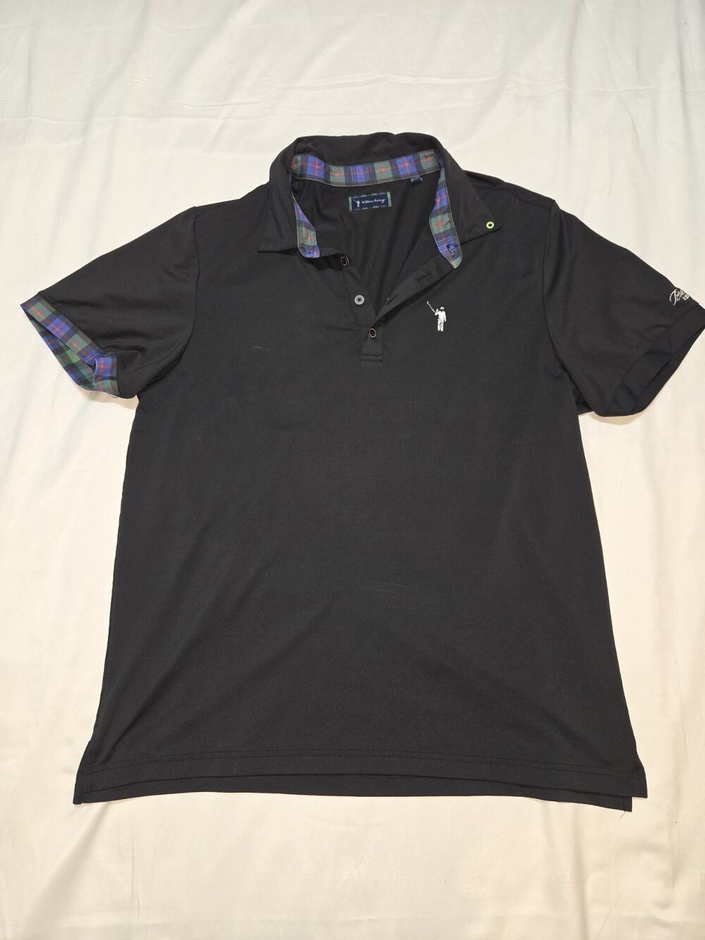 William Murray Men's Short Sleeve Golf Polo Shirt Large Bill Murray Black